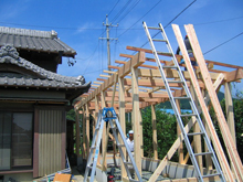木造倉庫・屋根工事